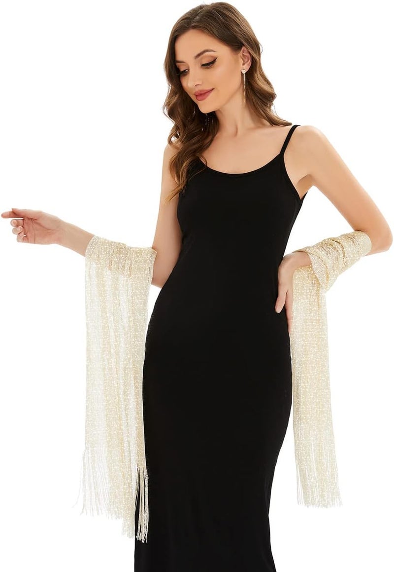 KUNINDOME Sparkling Metallic Shawls and Wraps with Buckle,for Evening Dresses Party Wedding Bride Bridesmaid - Image 2